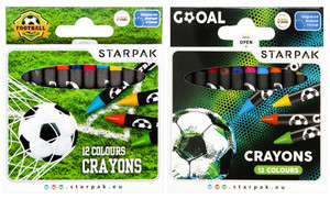 Starpak Wax Crayons 12 Colours Football