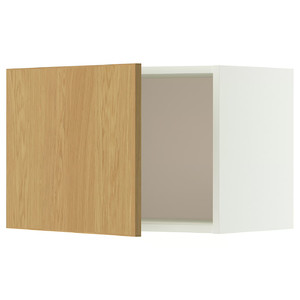 METOD Wall cabinet, white/Sinarp oak veneer, 60x40 cm