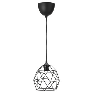 BRUNSTA / HEMMA Pendant lamp, black, 20 cm