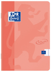 Notebook A5 60 Pages Squared Oxford Touch Pastel, coral, 5pcs