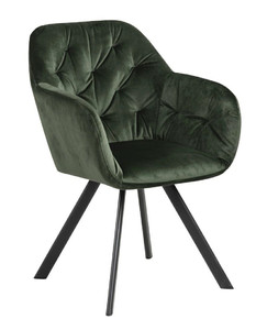 Upholstered Chair Lola, auto return, velvet, forest green
