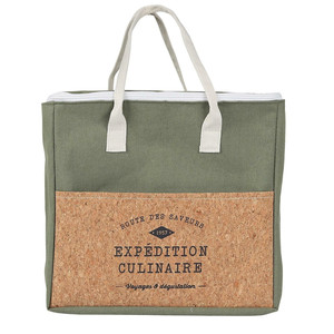Lunch Bag Refreshing Cork 8l, green