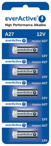 EverActive Alkaline Batteries 27A 12V Blister, 5 pack