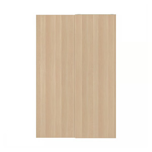 HASVIK Pair of sliding doors, white stained oak effect, 150x236 cm