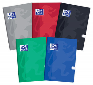 Notebook A5 32 Sheets Squared Margin Oxford, 10-pack, assorted colours