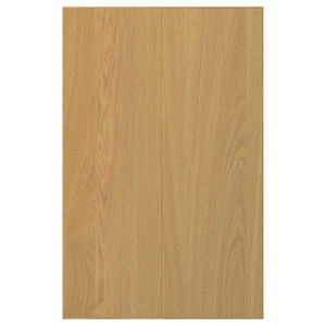 SINARP 2-p door f corner base cabinet set, oak veneer, 25x80 cm