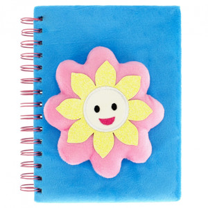 Plush Spiral Notebook Flower