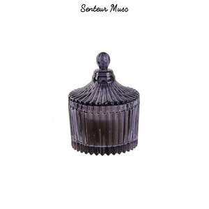 Scent Candle in Glass Bohemian, grey