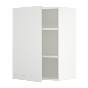 METOD Wall cabinet with shelves, white/Stensund white, 60x80 cm