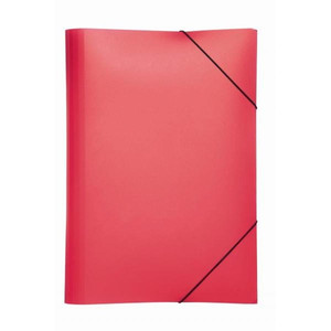 Durable Plastic Document Folder with Elastic Band A3 Trend, 1pc, red