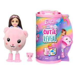 Barbie Cutie Reveal Cozy Cute Tees Chelsea Doll Plush Teddy Bear HKR19 3+