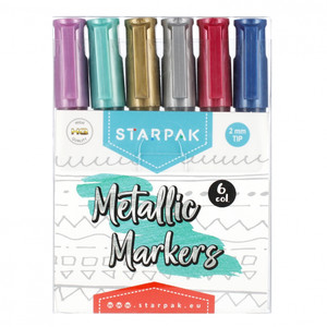 Starpak Metallic Markers 6 Colours