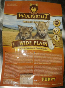Wolfsblut Dog Food Wide Plain Puppy Horse Meat with Sweet Potato 2kg