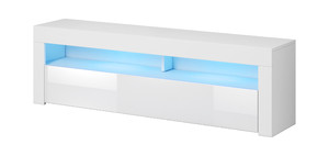 TV Cabinet Mex LED 140, matt white/high-gloss white