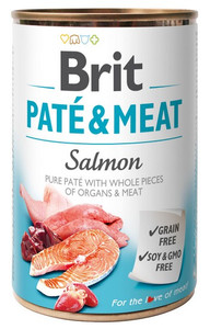 Brit Pate & Meat Salmon Dog Food Can 400g