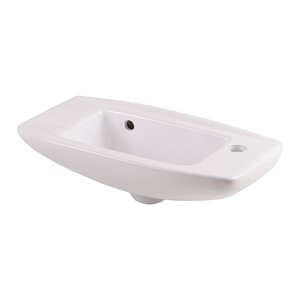 Ceramic Wall-Mounted Basin GoodHome Musi 50.5x24cm, white