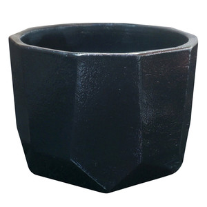 GoodHome Plant Pot 9cm, indoor, black