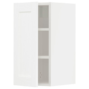 METOD Wall cabinet with shelves, white Enköping/white wood effect, 30x60 cm
