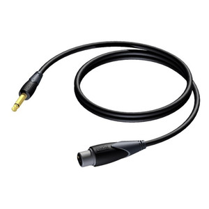 Procab Audio Cable 6.3mm Male XLR Connector 5m, black