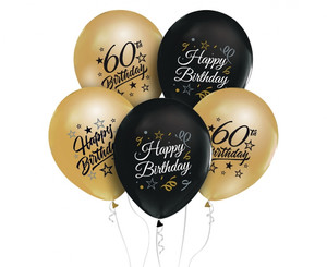 Balloons Happy Birthday 60 5pcs