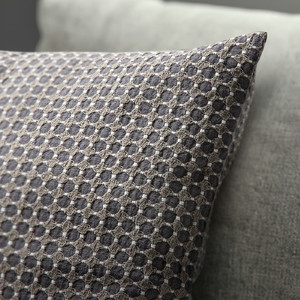 BRUNNYCKLAR Cushion cover, dark green/black/dot pattern, 50x50 cm