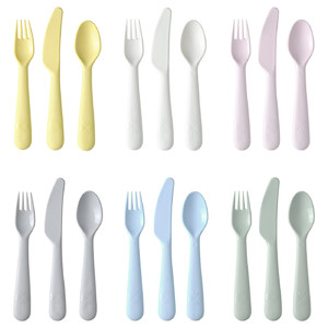 KALAS 18-piece cutlery set, mixed colours assorted colours