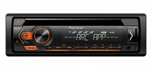 Pioneer 1-DIN CD Tuner with RDS tuner, amber illumination, USB and Aux-In DEH-S120UBA
