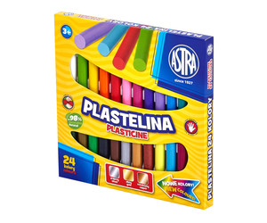 Astra Plasticine 24 Colours 98% Natural New Colours 3+