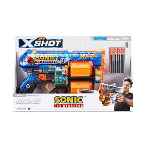 ZURU X-Shot Launcher Skins Dread Sonic 12 Darts Maga 8+