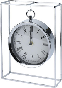 Table Desk Clock Barrera, silver