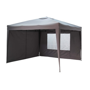 Square Gazebo Tudy 2 Side Walls, anthracite