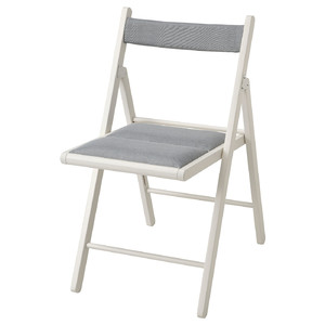 FRÖSVI Folding chair, white/Knisa light grey