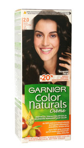 Garnier Color Naturals Nourishing Permanent Hair Color no. 2.0 Soft Black