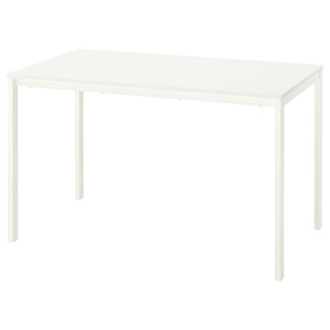 VIHALS Table, white/white, 125x74 cm