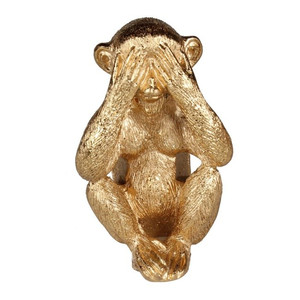 Splendid Decoration Monkey See 8x7.5x10 cm, gold