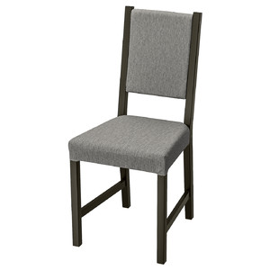 STEFAN Chair, brown-black/Knisa grey/beige