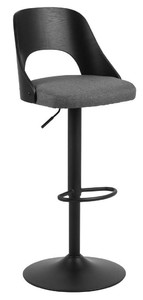 Bar Stool Lucy, grey/black