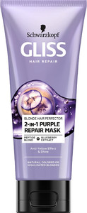 Schwarzkopf Gliss Hair Repair 2in1 Purple Repair Mask Blonde Hair Perfector 200ml