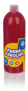 Astra School Paint Bottle 1000ml, dark red