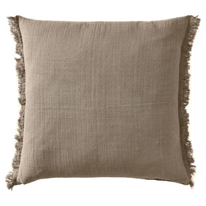 VALLKRASSING Cushion cover, light grey-brown, 50x50 cm