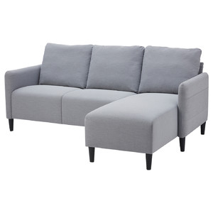 ANGERSBY 3-seat sofa, with chaise longue/Knisa light grey