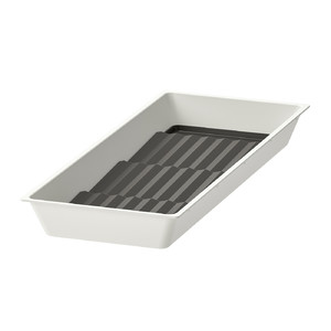 UPPDATERA Tray with spice rack, white/anthracite, 20x50 cm
