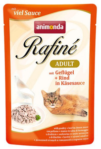 Animonda Rafiné Cat Food with Poultry & Beef in Cheese Sauce 100g