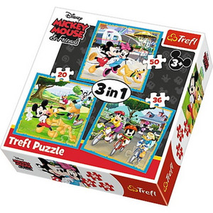 Trefl Children's Puzzle 3in1 Mickey Mouse & Friends 3+