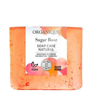 ORGANIQUE Natural Glycerine Soap Sugar Rose Vegan Hand-Made 100g