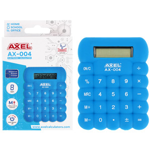 Axel Calculator Home/School/Office AX-004, silicone, blue