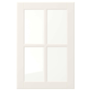BODBYN Glass door, off-white, 40x60 cm