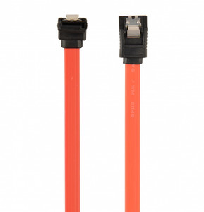 Gembird Serial ATA III 50 cm Data Cable with 90 degree Bent Connector, metal clips