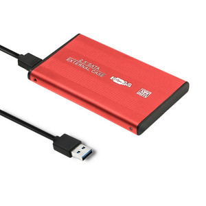 Qoltec External Hard Drive Case HDD/SSD 2.5'' SATA3 | USB 3.0, red