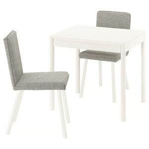 TONSTAD / TONSTAD Table and 2 chairs, off-white/Viarp beige/brown off-white, 80/120x70 cm